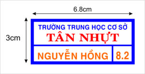 IN BẢNG TÊN PHÙ HIỆU HỌC SINH - MẪU 1