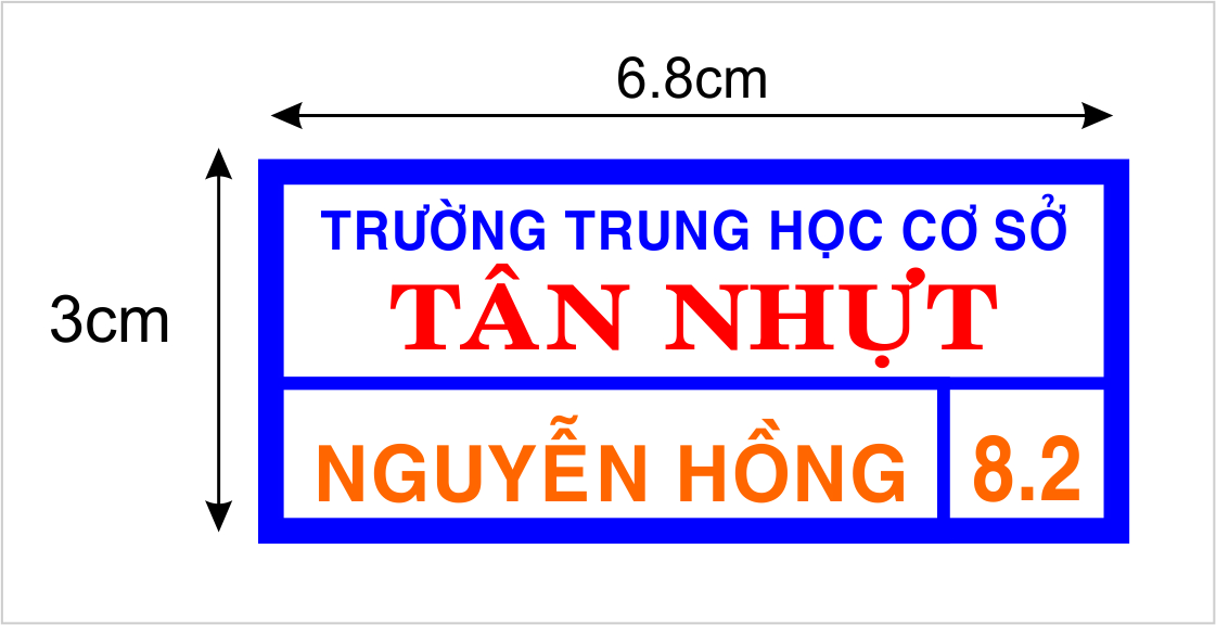 IN BẢNG TÊN PHÙ HIỆU HỌC SINH - MẪU 1