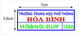 IN BẢNG TÊN PHÙ HIỆU HỌC SINH - MẪU 10
