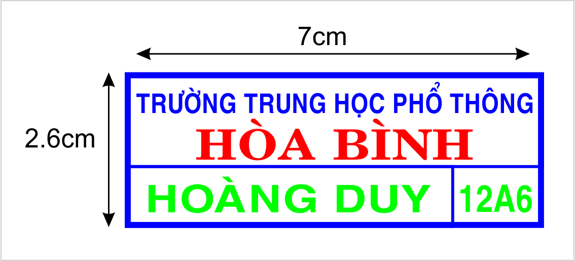 IN BẢNG TÊN PHÙ HIỆU HỌC SINH - MẪU 10